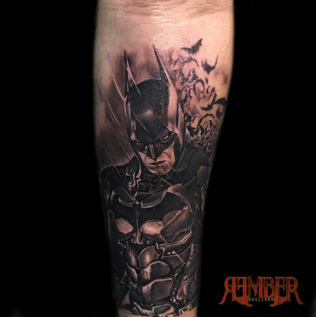 Tattoos - Batman in Black and Grey - 115654